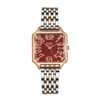 Brand watch for leisure, square steel belt, quartz fashionable dial, wholesale