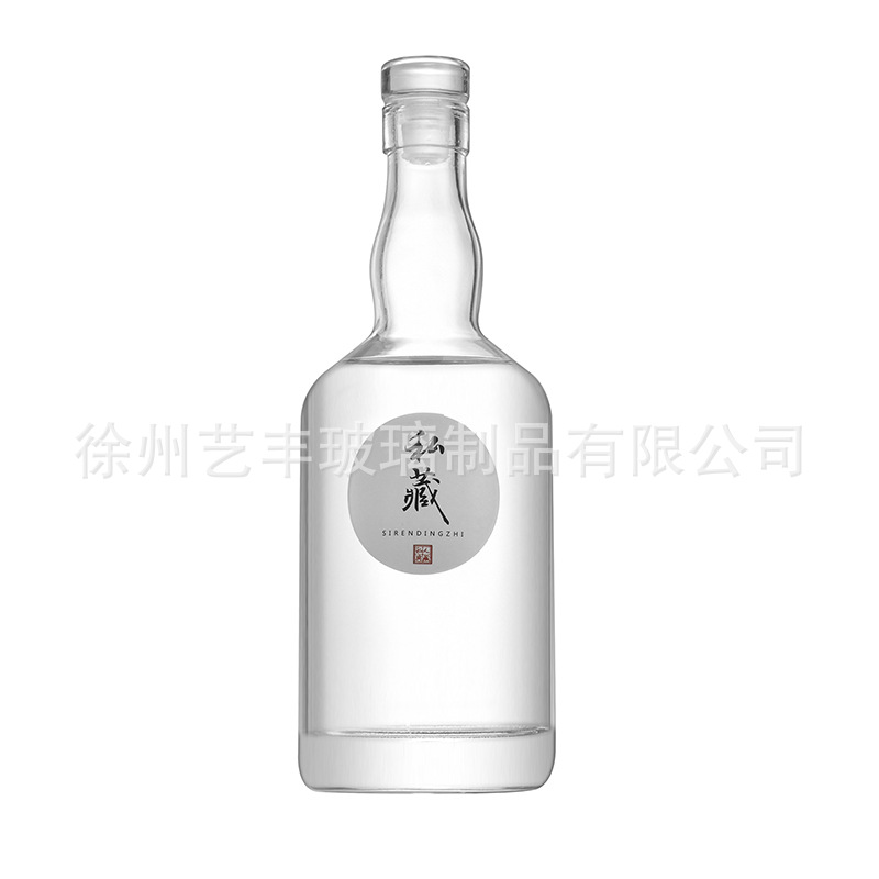 500ml、750ml、1000ml透明厚底高档饮料瓶、果酒玻璃瓶、高分子盖