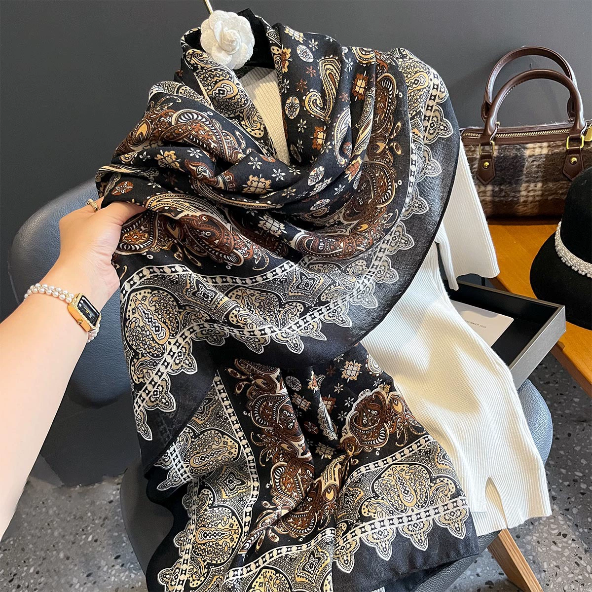 (Cross-border trading), keep warm scarf, universal long cloak, cotton and linen, European style