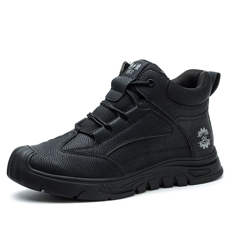 Zapatos de protección laboral para hombres Kevlar cabeza de bolsa de plástico anti-golpe anti-punchazo transpirable ligero antideslizante aislamiento de seguridad zapatos de trabajo al por mayor