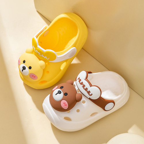 Children's slippers summer indoor non-slip soft bottom baby boy's clog shoes Baotou infant girl's sandal slippers home