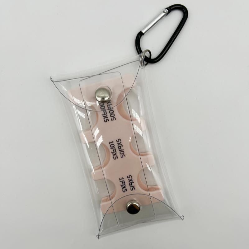 現物硬貨クリップ携帯型硬貨分類透明pvc小包登山ボタン付き硬貨プラスチックケース収納バッグ