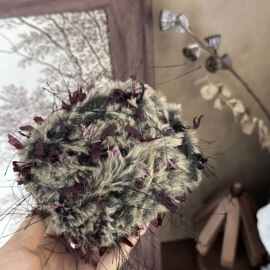 雾绒蔷薇 毛线团邓邓皮草手混线手工diy钩针编织包包发圈线