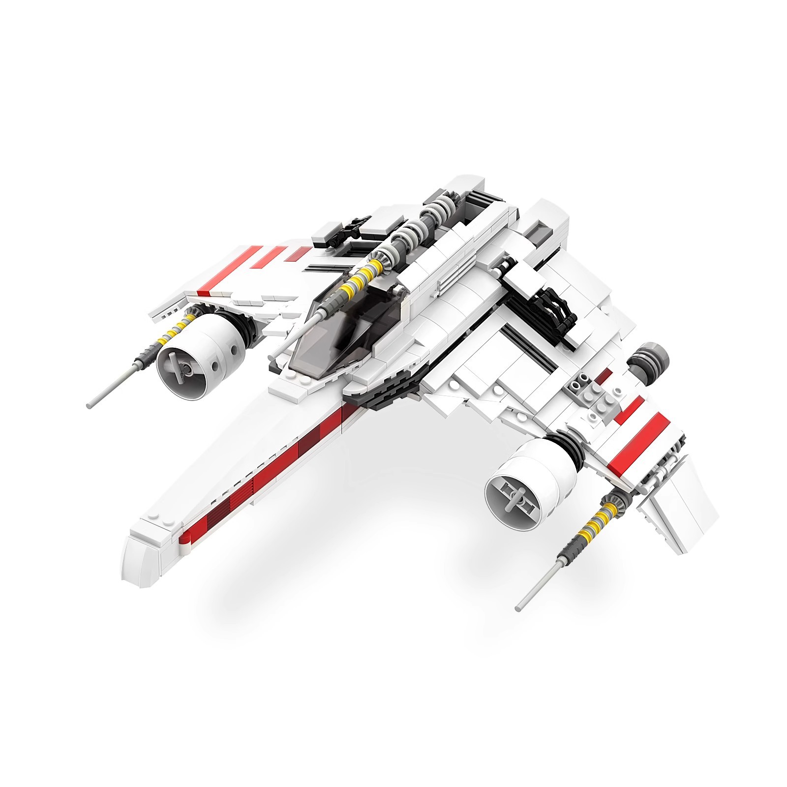MOC-50114 E翼星际战斗机跨境批发兼容积木拼插套装星球系列摆件