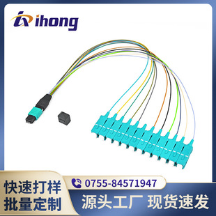 Mpo/Pc/Male-Sc/Upc-Om3 Multi-Mode 12-Core Adapter Cable Optical Fiber Jumper