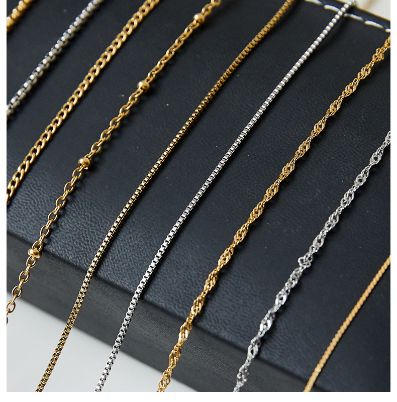 Fashion Geometric Titanium Steel Chain Necklace display picture 5