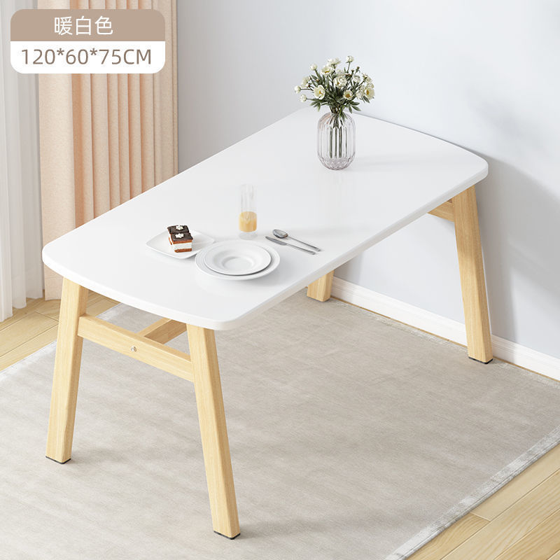 Mesa de comedor para uso doméstico, apartamento pequeño, mesa de comedor moderna y sencilla, mesa de comedor combinada, mesa rectangular, mesa y silla de restaurante de comida rápida informal