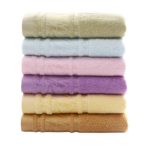 Bamboo fiber children's towel plain bamboo jacquard face wash towel soft absorbent bath towel wholesale factory