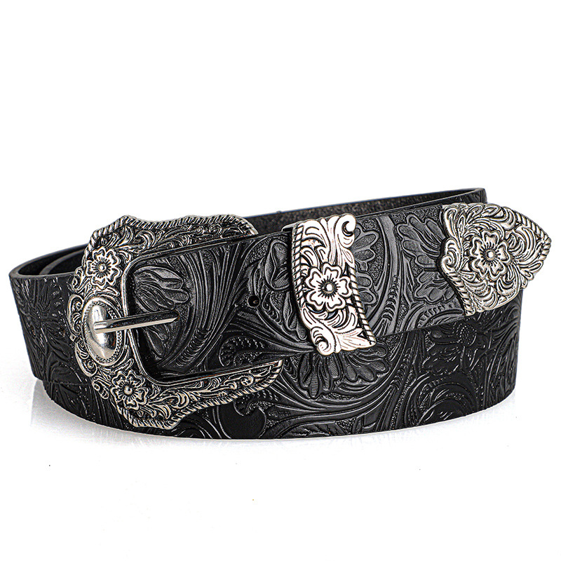 Neuer Retro-Gürtel für Herren und Damen im böhmischen Stil – mit Strass-Schnalle, Street-Punk-Rock-Hip-Hop-Modeaccessoire, für Männer und Frauen – Detail 4