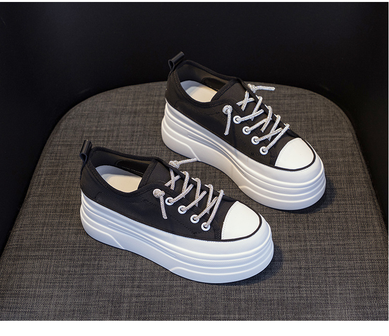 Giày sneaker nữ đế dày lưới thoáng khí tăng chiều cao mùa hè 2026 — M2227 Cam, M2227 Đen, M2227 Trắng chi tiết 16