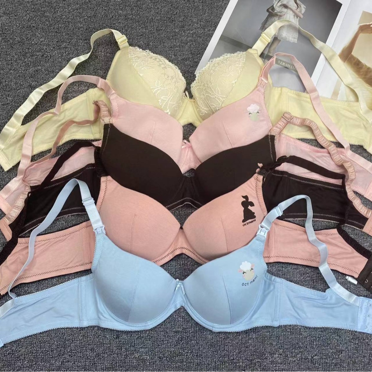 Mujeres embarazadas con hebilla de anillo de acero más tamaño sujetador de enfermería ajustable push-up sujetador sin costuras ropa interior