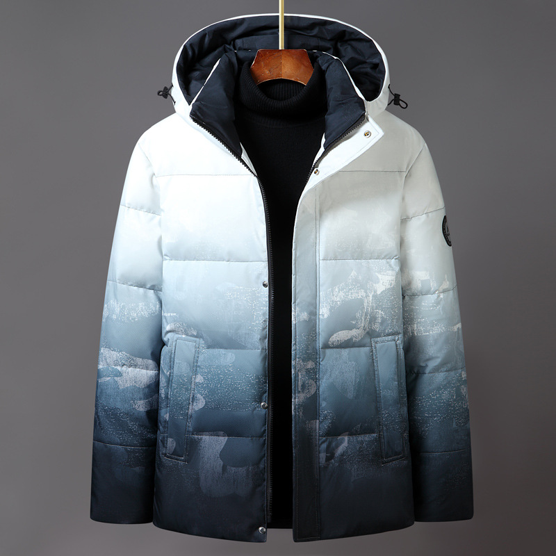 Men's Clothing 2024 Winter New Short Thickened Jacket Men's Fashion Brand Trendy Wide Lapel Dad and Grandpa Silk cotton Jacket_voghion.com