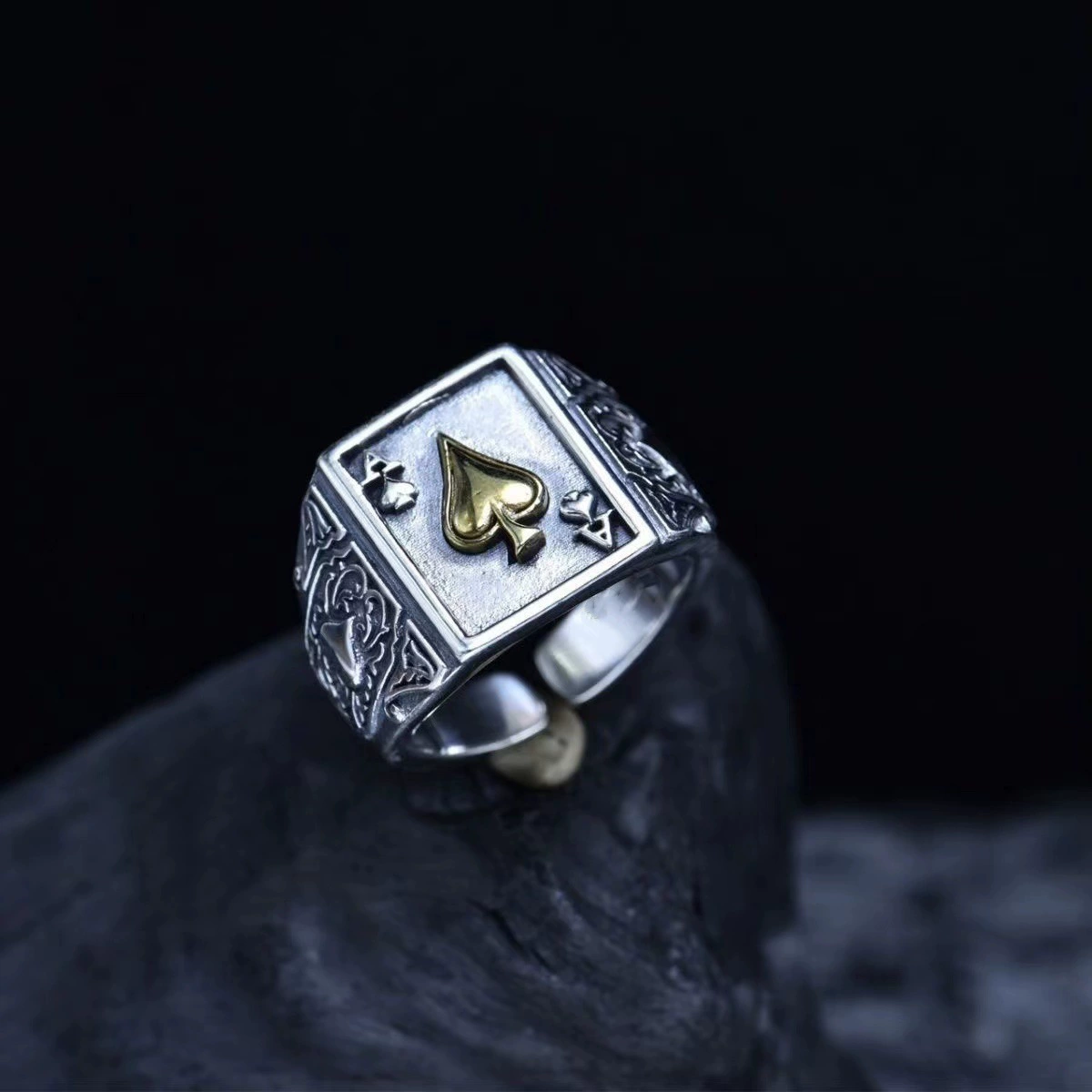 Retro adjustable trend ring hip-hop style, small design accessory, simple and elegant design, wholesale