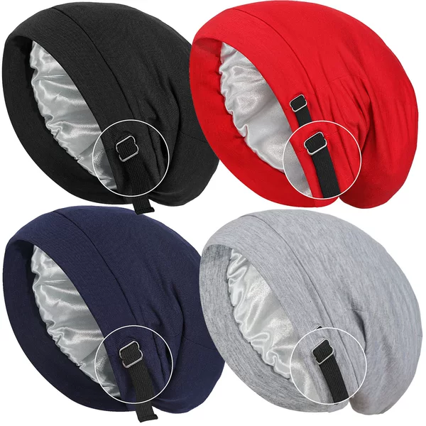 European and American New Cotton Solid Color Nightcap Amazon Best Selling Double Lined Sade Chemotherapy Cap Stretch Cap