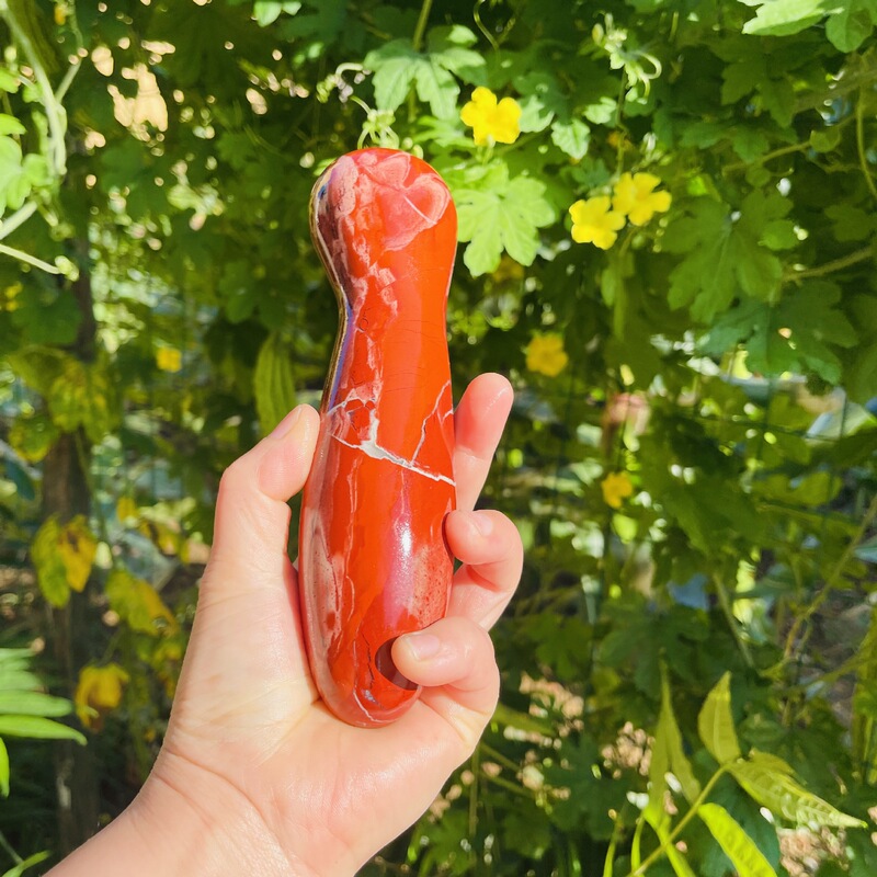 红玉雕刻打磨原石 水晶按摩棒 图 2