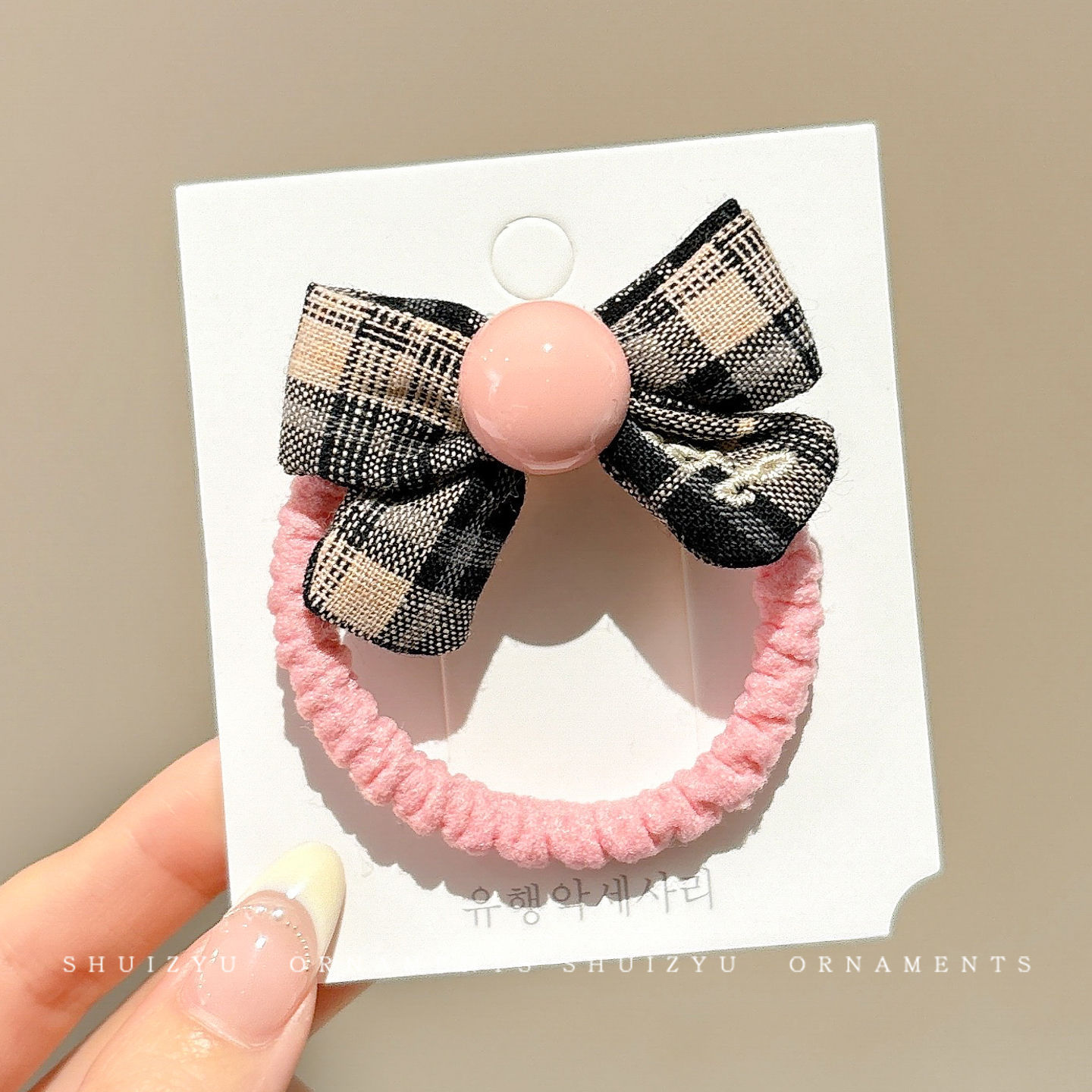 Perlas de terciopelo de alta sensación, anillo de cabello de intestino grande, temperamento femenino elegante, cuerda de cabello de cola de caballo baja, cuerda de cabello de alta elasticidad no dañada