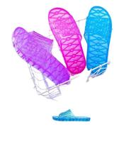 2021空調透明水晶拖鞋女防滑耐磨拖鞋跛中高跟中年女士涼拖批發