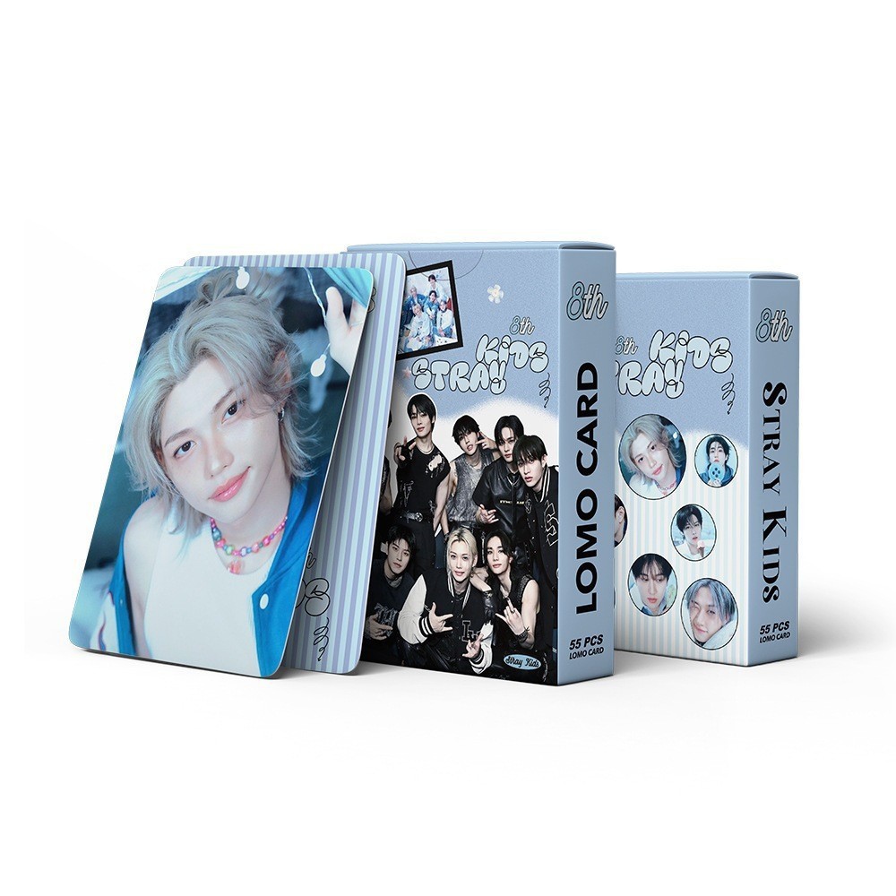 Cadena total de gran cantidad de nuevos productos en stock 55 tarjetas de álbum SKMyBreath KPOP estrella alrededor de la tarjeta de colección LOMO