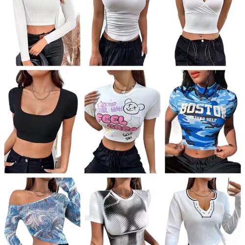 New European and American Women's T-Shirts—Fashionable, Casual Summer Women's Clothing—Fast Fashion Wholesale