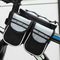Mountain bike bag, four-in-one waterproof upper tube bag, front beam bag, bicycle saddle bag, handlebar bag, cycling equipment bag