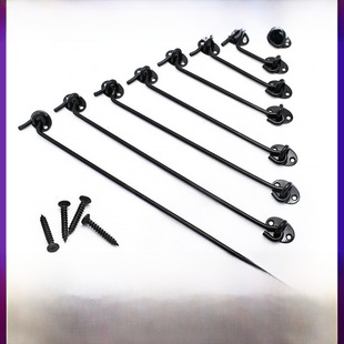 Black stainless steel window hook vintage window air hook hook solid thick hook windproof hook fixed hook hook accessories