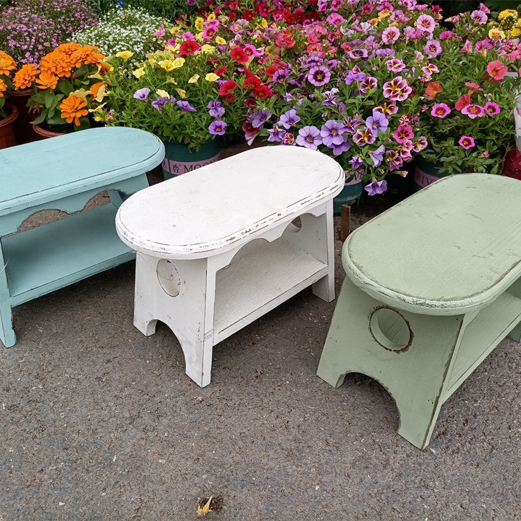 外贸出口亚马逊爆款别墅庭院装饰花架花园杂货阳台花凳椭圆小板凳