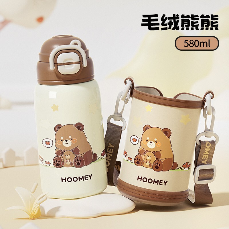 新型子供用コップ携帯ストローコップ子供用保温コップアニメコップ大容量可愛いダブルカップ|undefined