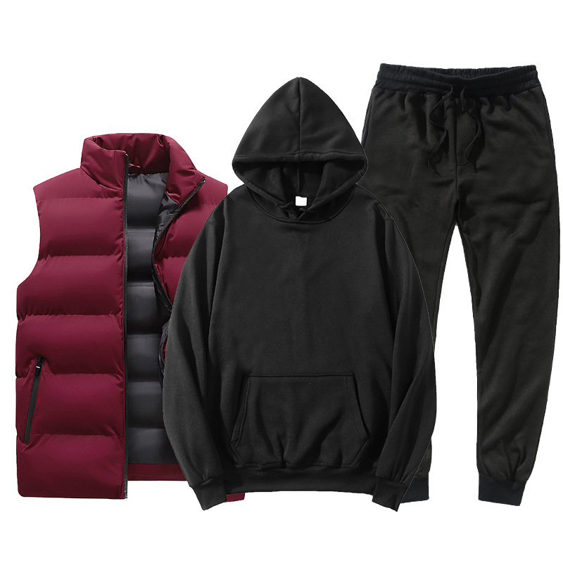 Zweiteiliges Sport-Pullover-Hoodie-Set für Herren im Herbst/Winter_voghion.com