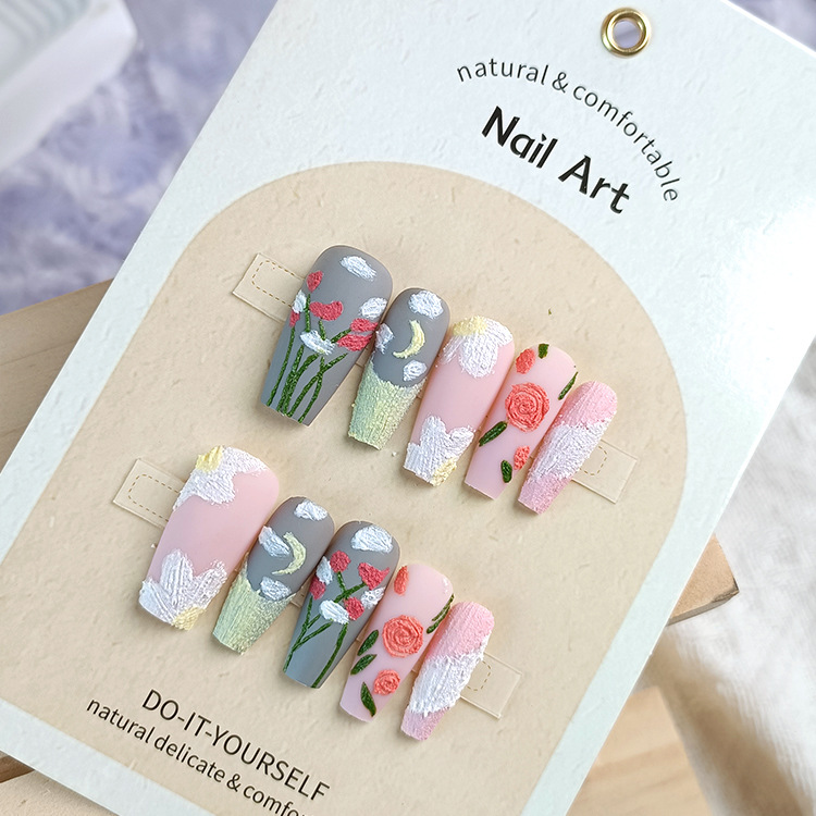 10 piezas de parche de uñas, parche de uñas de amor dulce Cool Kulomi, parche de uñas de uso manual