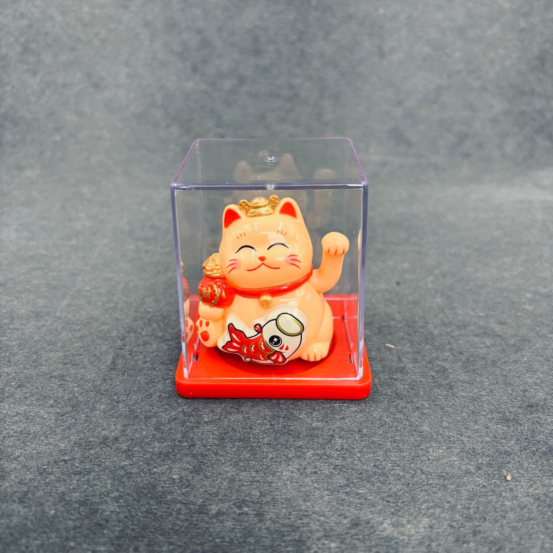 Gato de la suerte solar pequeño gato de la mano de la energía de la luz gato mini gato interior del coche regalo de la oficina decoración de apertura