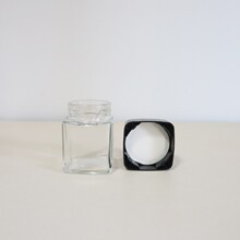 1oz2oz3oz4oz透明方形玻璃罐 安全盖玻璃瓶 大麻瓶烟油瓶