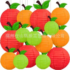 Apple 提灯装飾 新学期シーズン ホームカミングシーズン テーマパーティー 教室装飾 子供の誕生日 ルームハンギングデコレーション