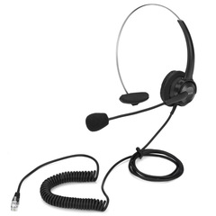 新型のヘッドセット式の電話席の電話機の水晶のヘッドの電気販売の耳の麦の交換員は外でカスタマーサービスを呼んでイヤホンを呼びます。