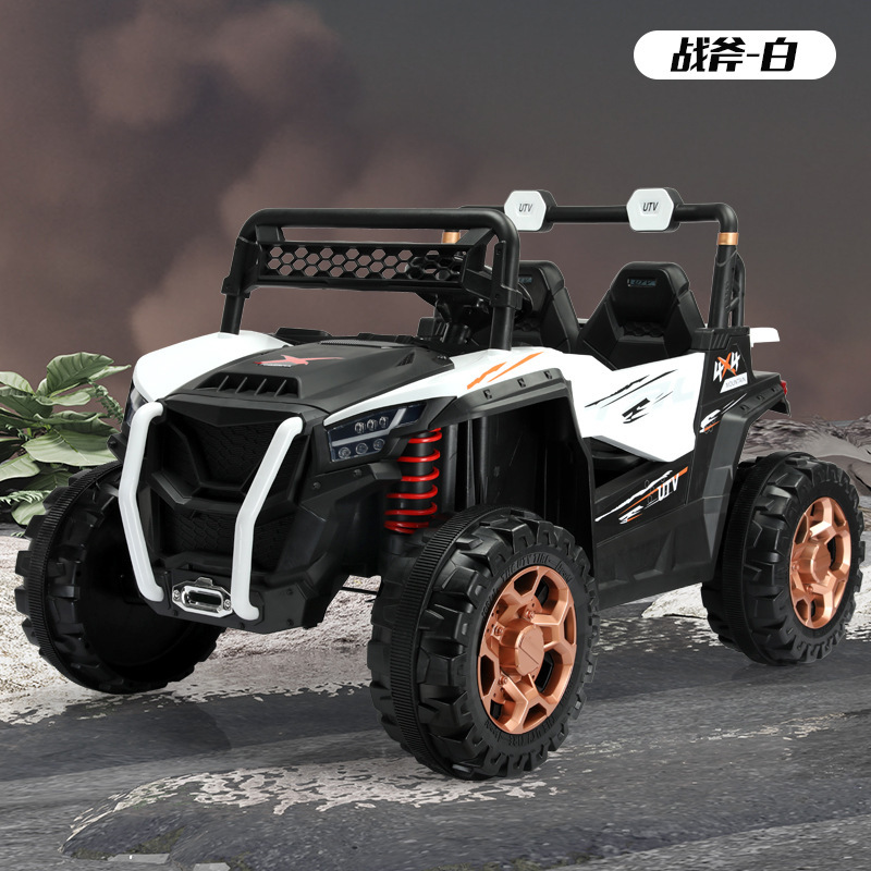 Coche eléctrico para niños con tracción en las cuatro ruedas vehículo todoterreno coche de cuatro ruedas doble convertible bebé control remoto coche de juguete coche de bebé sentado adulto