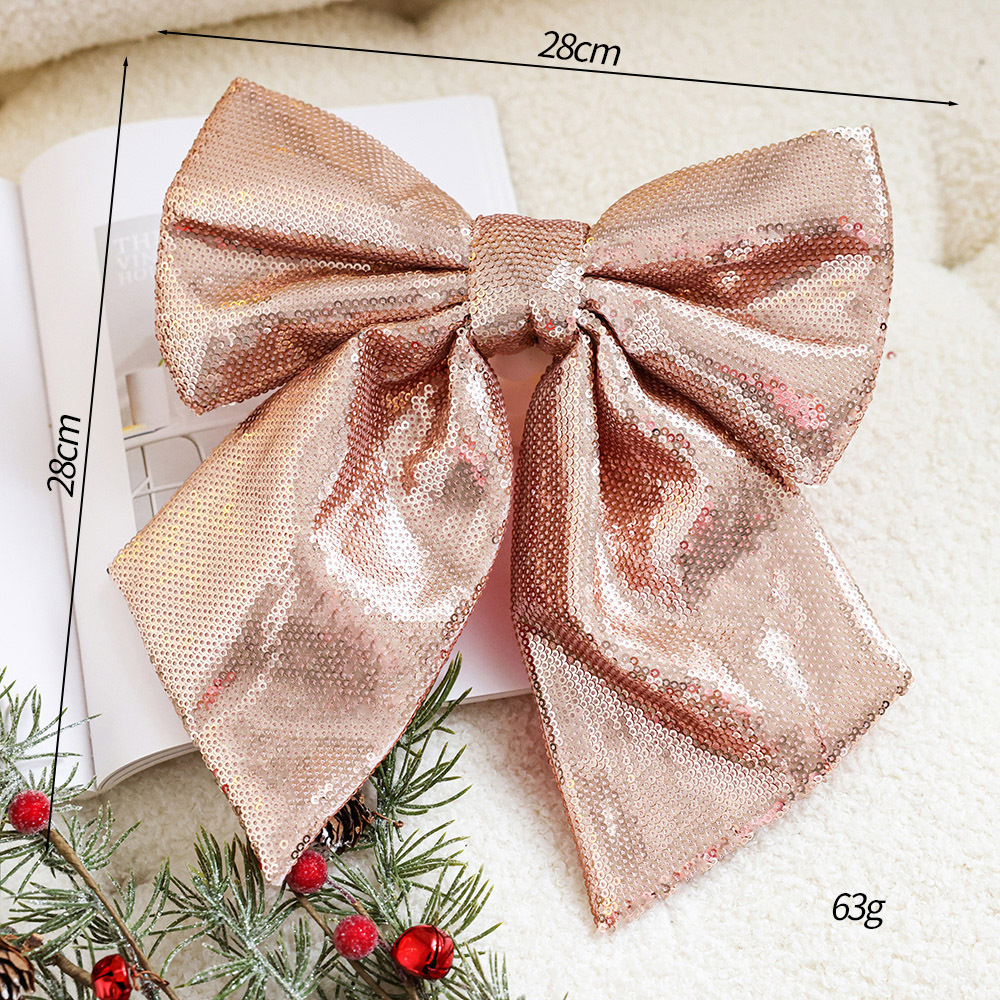 Nacarado lentejuelas arco grande (Champagne)