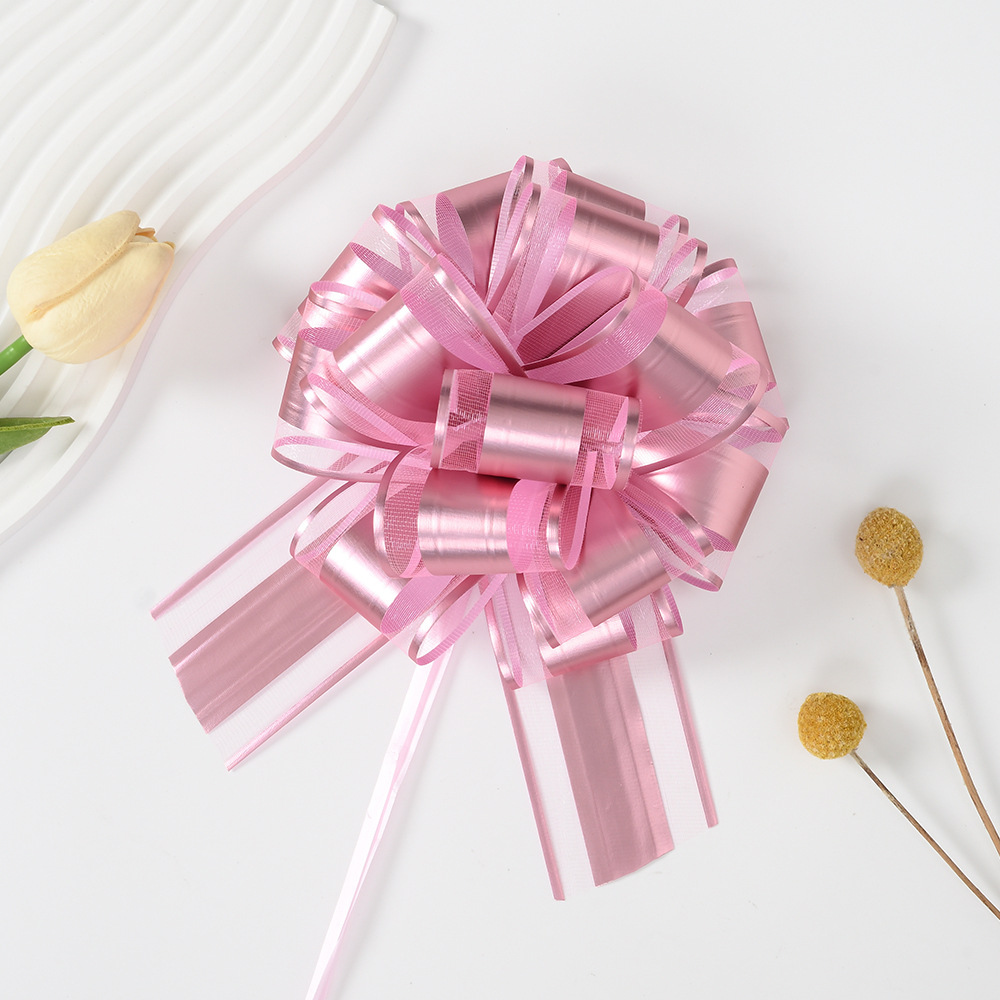 Comercio exterior transfronterizo 50 color metálico mate ajuste de nieve bola de flores regalo de Navidad embalaje de flores tiradas cinta de color