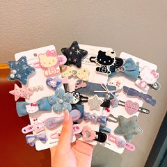 儿童秋冬发饰KT猫发饰套装儿童发夹小女孩发卡刘海侧边夹刘海夹女