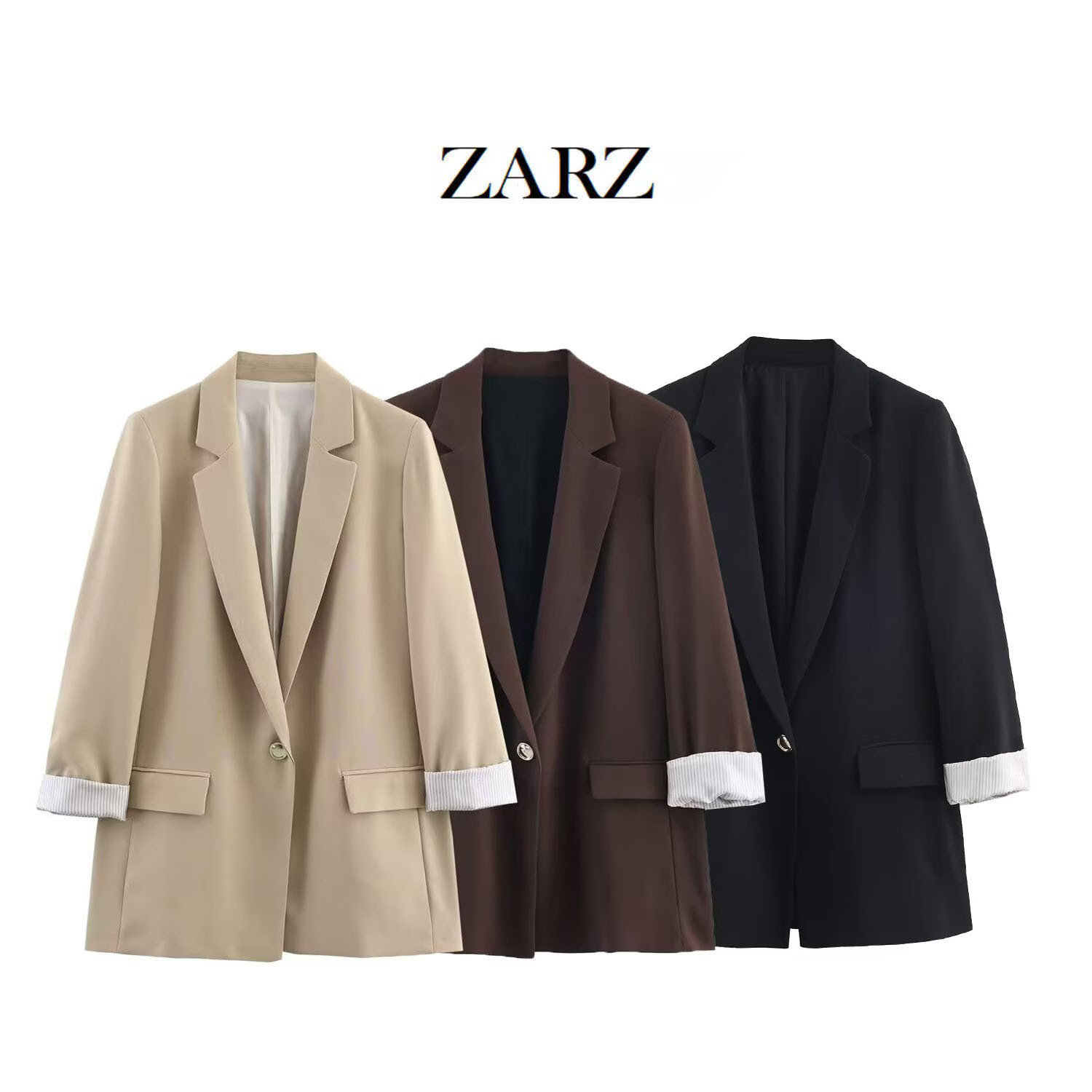 Zarz Homemade European and American Style New Women's Clothing Fashionable Printed Cuff Suit Jacket 8195572