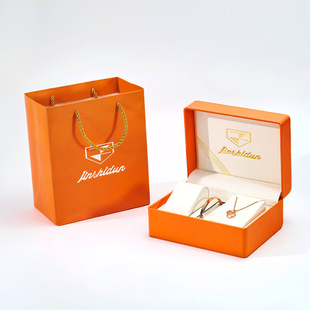 Jsdun Jsdun Orange Rectangular Watch Box Wholesale Suitable for Domestic Sales, Large Quantity and Stable, Repair Support