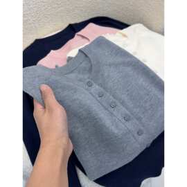 小花扣开衫」宝藏福利款！纯色加厚韩版冬季外套针织毛衣女秋冬