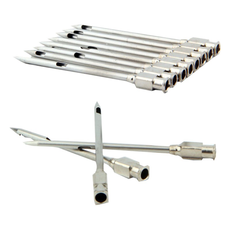 Side Hole Needle, Turkey Needle, Seasoning Injection Needle, Sauce Injector Needle, Chicken Pump for Even and Delicious Seasoning, High Flow Stainless Steel