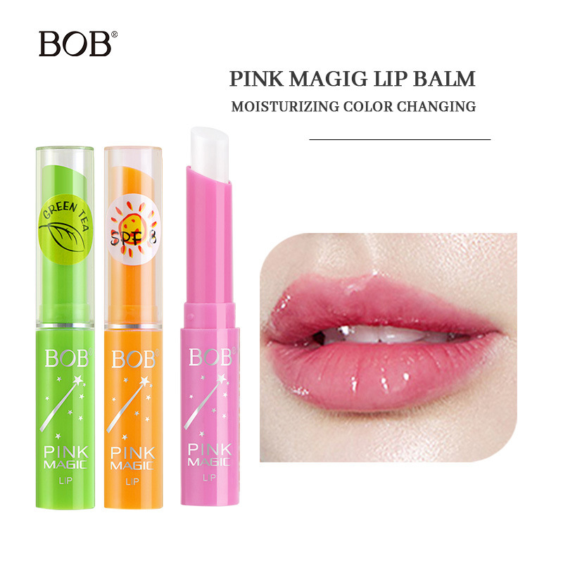 跨境bob变色唇膏不沾杯不掉色持久滋润保湿淡化唇纹润唇膏口红女|undefined
