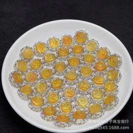 天然蜜蜡玫瑰花魔盒 心颜色漂亮搭配效果极美可DIY带孔饰品配件