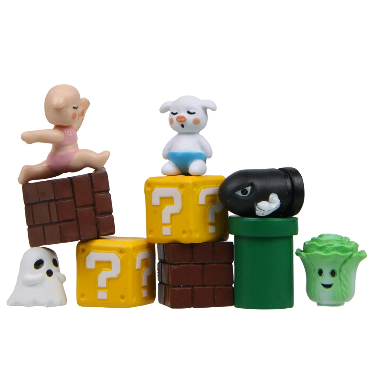 10 моделей второго поколения Суперсемьи Свинки Джени, родители борются с монстрами и обновляются, чтобы спасти поросят, креативные милые ландшафтные куклы.