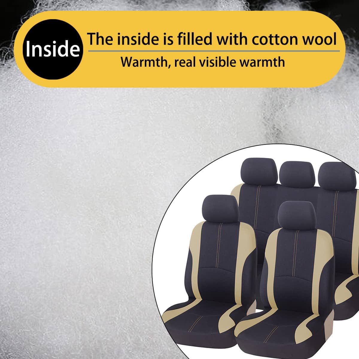 Foreign Trade Export to Europe and America, Vertical Striped Waistline Car Seat Cover Fabric, Universal for All Seasons, Cross-Border, Mexico, Large Quantities in Stock