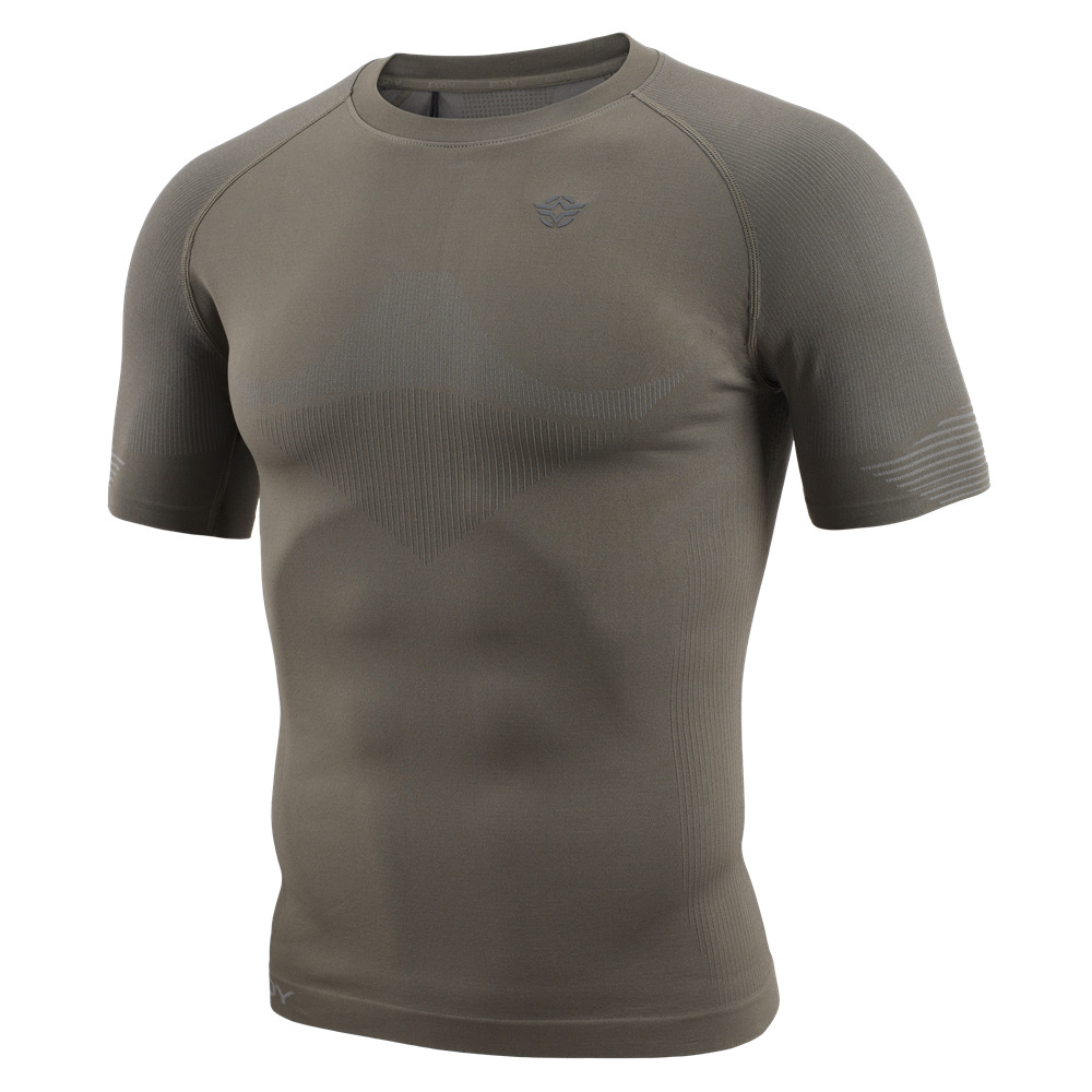 Camiseta Deportiva de Cuello Redondo y Manga Corta de Secado Rápido y Transpirable para Running y Fitness