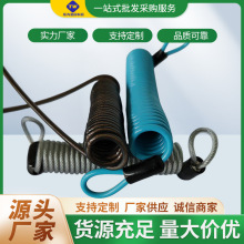 跨境碟刹锁提醒绳自行车户外包胶钢丝缆绳1米弹簧可伸缩