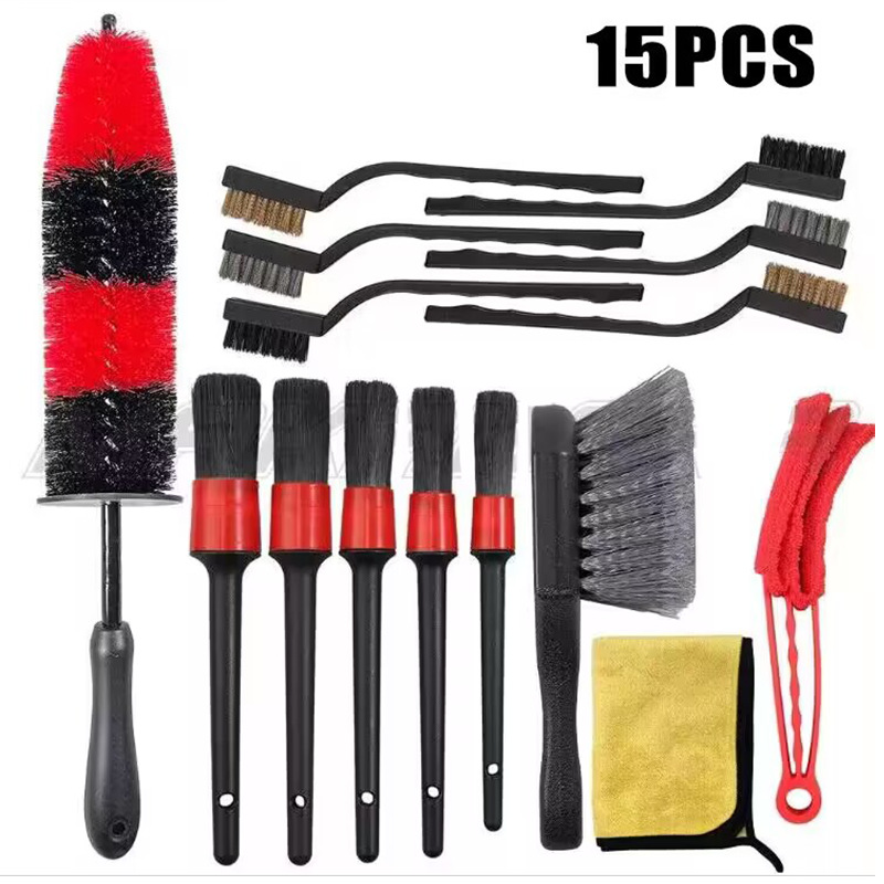 15 조각 자동차 청소 브러시