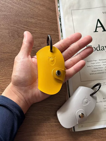 Popular Pu Keychain Case Composite Leather Personalized Car Key Protective Cover Retro Simple Waist Pendant Lock Bag