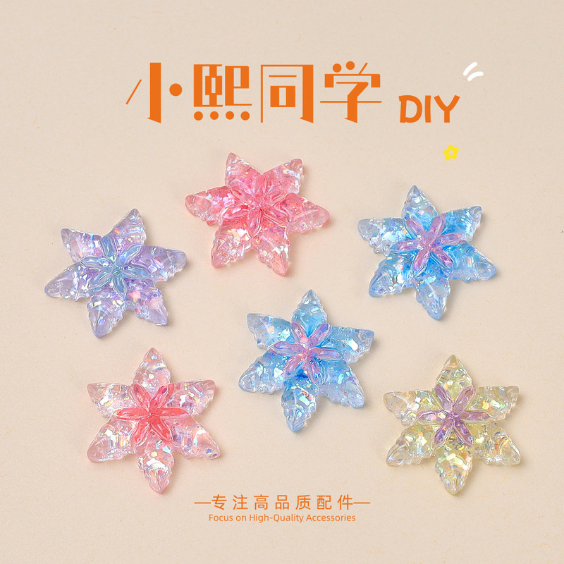 Ice Transparent Sequin Snowflake Cartoon Christmas DIY Jewelry Accessories Cream Glue Resin Small Accessories Hairpin Material Package Ice Transparent Sequin Snowflake Cartoon Christmas DIY Jewelry Accessories Cream Glue Resin Small Accessories Hairpin Material Package